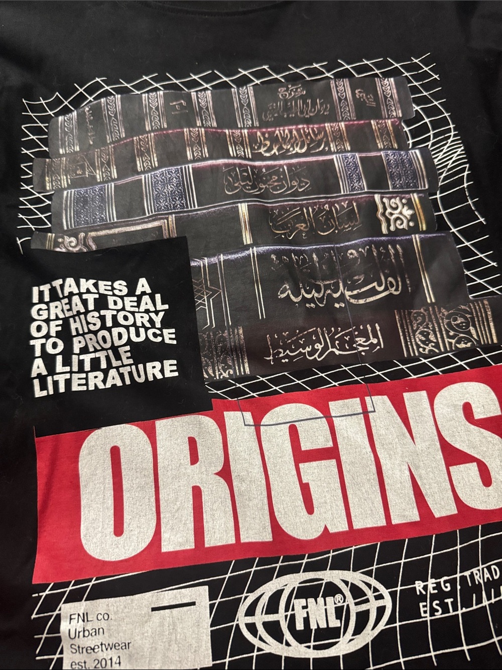 RARE FNL Clothing Arabian Poetry Tee - Black